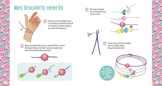 AUZOU - Boîte à bijoux - Mes bracelets pop et fluos