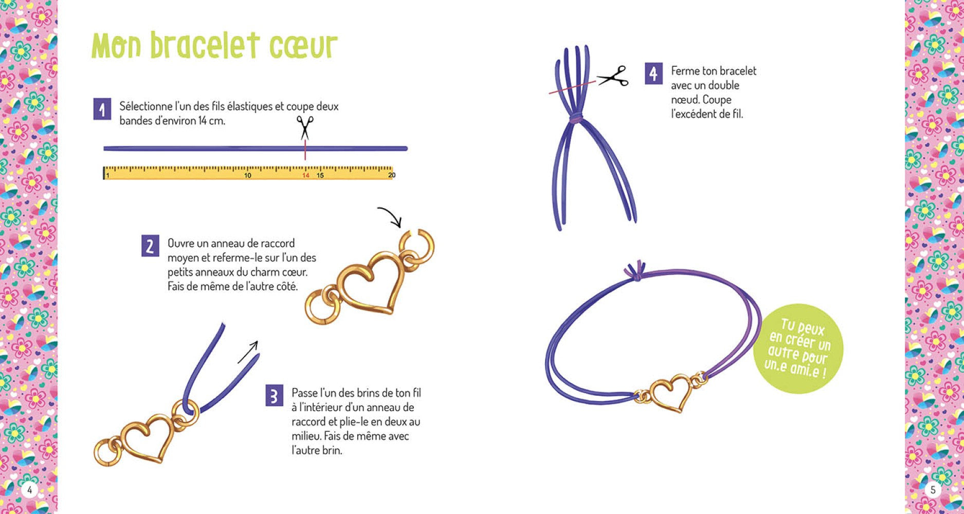 AUZOU - Boîte à bijoux - Mes bracelets pop et fluos