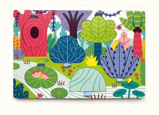 AUZOU- Premier puzzle d'encastrement  coucou caché 6mcx