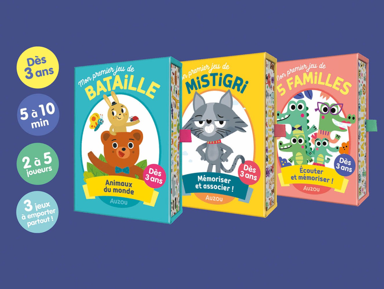 AUZOU - Coffret  Mes premiers jeux de cartes