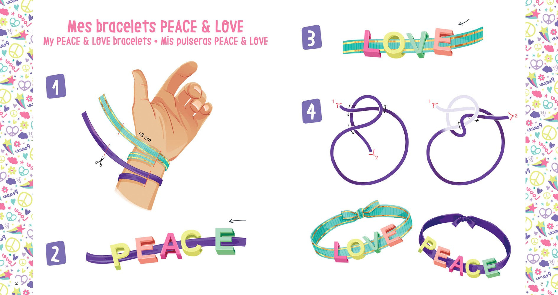 AUZOU - Mes bracelets peace & love