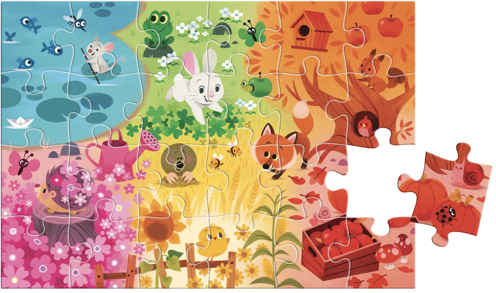 AUZOU -Puzzle cherche & trouve des tout-petits les couleurs