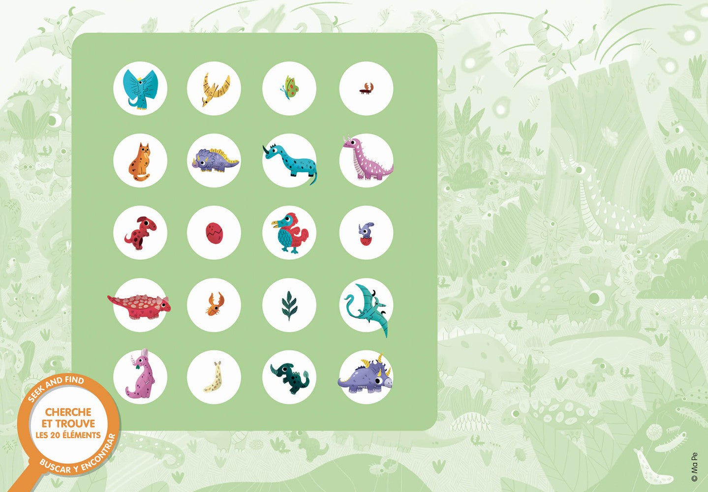 AUZOU - Puzzle cherche et trouve -les dinosaures 40mcx