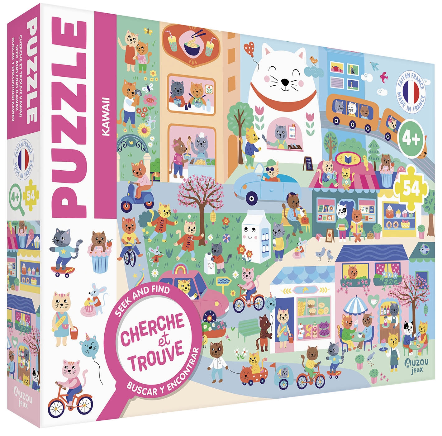 AUZOU - Puzzle  cherche & trouve  Kawaii 40mcx