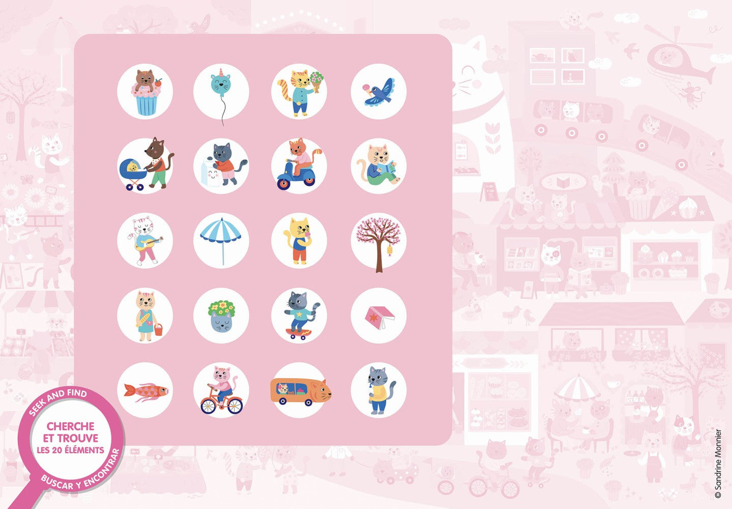 AUZOU - Puzzle  cherche & trouve  Kawaii 40mcx