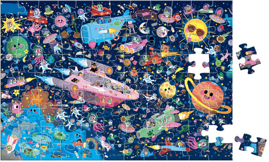 AUZOU - Puzzle  cherche & trouve dans espace 100mcx