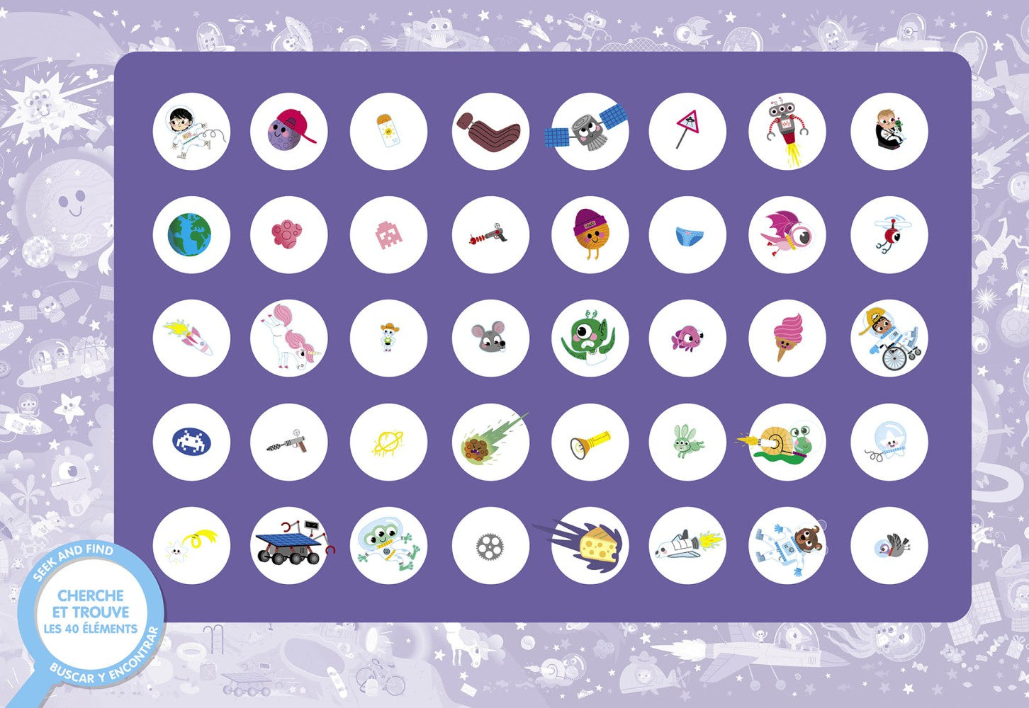 AUZOU - Puzzle  cherche & trouve dans espace 100mcx