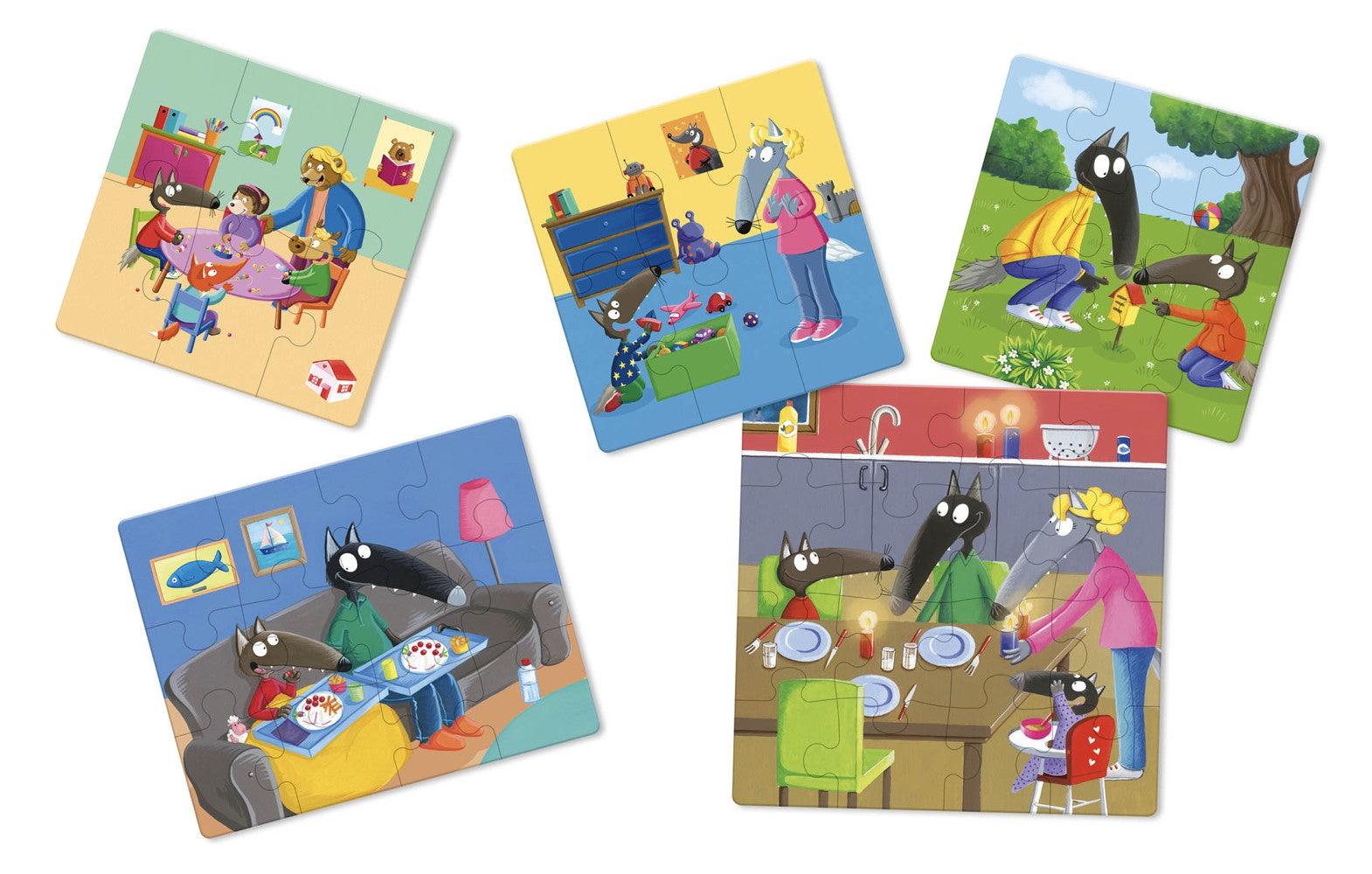 AUZOU - Mes 5 puzzles évolutifs P'tit Loup 6-9-12-16mcx