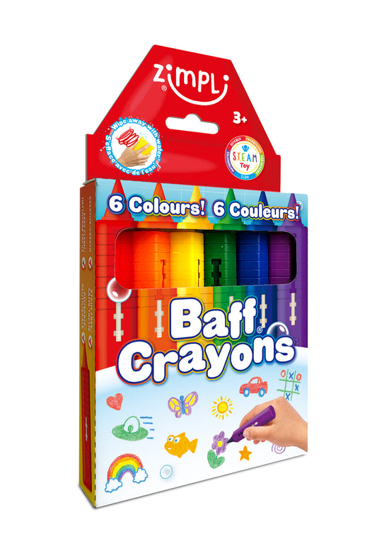 ZIMPLI - BAFF CRAYON DE BAIN 6 COUL ASST