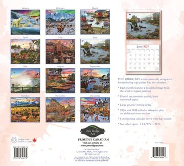 PINE RIDGE ART - CALENDRIER CANADIAN VACATION 2027