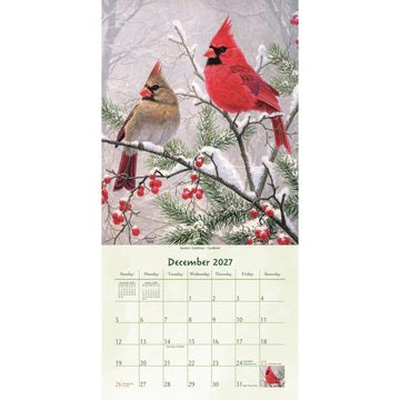 PINE RIDGE ART - CALENDRIER VERTICAL BIRDS OF A FEATHERED  2027