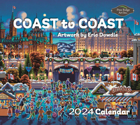 PINE RIDGE ART - CALENDRIER COAST TO COAST 2025