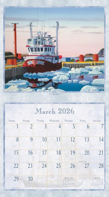 PINE RIDGE ART - CALENDRIER NEWFOUNDLAND 2026