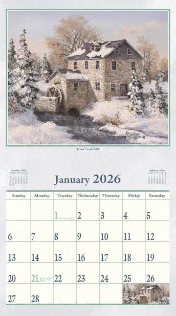 PINE RIDGE ART - CALENDRIER HOMESTEAD 2026