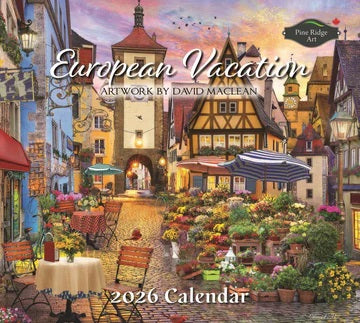 PINE RIDGE ART - CALENDRIER EUROPEN VACATION 2026