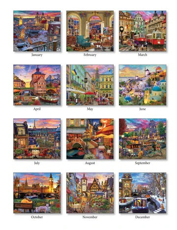 PINE RIDGE ART - CALENDRIER EUROPEN VACATION 2026