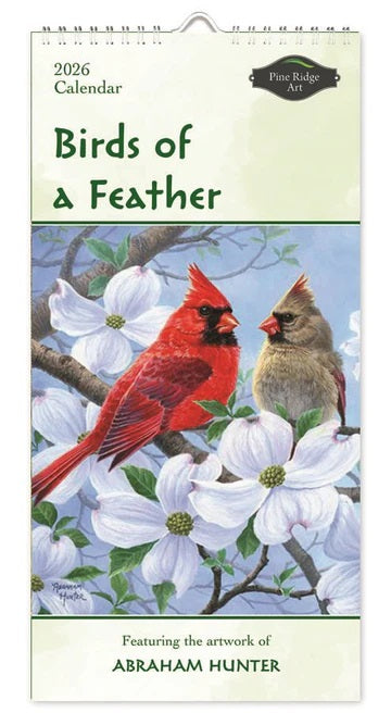 PINE RIDGE ART - CALENDRIER VERTICAL FEATHERED FRIENDS 2026