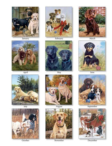 PINE RIDGE ART - CALENDRIER VERTICAL MUST LOVE DOGS 2026