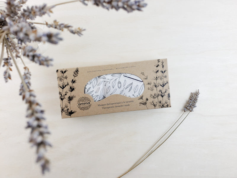 AMMA - MASQUE THERAPEUTIQUE LAVANDE - MOTIF GEO NOIR/BLANC