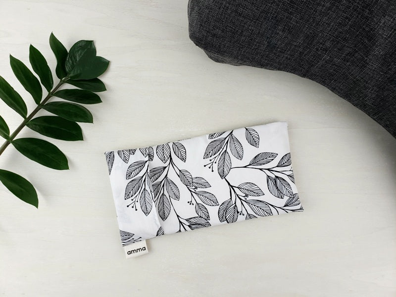 AMMA - REPOSE-YEUX AVEC HOUSSE LAVANDE - LAURIER NOIR/BLANC