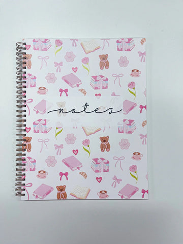 CAHIER NOTE 8.5 X11'  LIVRES ET COQUETTE