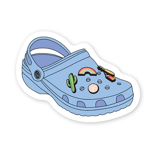 STICKERYOU - COLLANT 'SOULIER CROC BLEU ''