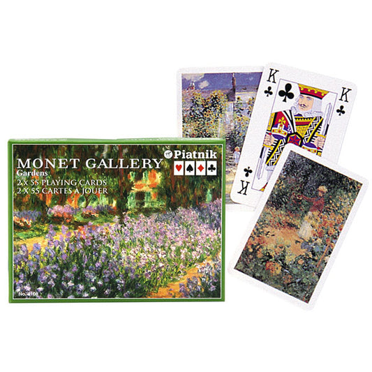 PIATNIK- JEU CARTE DOUBLE ''JARDINS MONET''