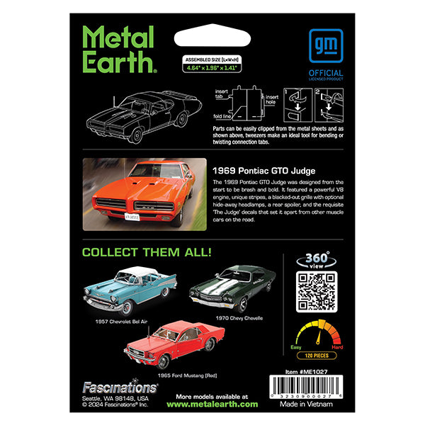 METAL EARTH - 1969 PONTIAC GTO JUDGE