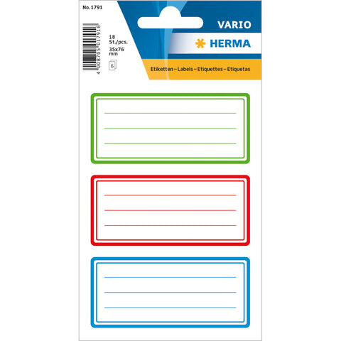 ETIQUETTE SCOLAIRE 6F LIGNE TRICOLORE