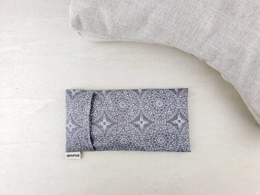 REPOSE-YEUX  AVEC HOUSSE - MANDALA GRIS