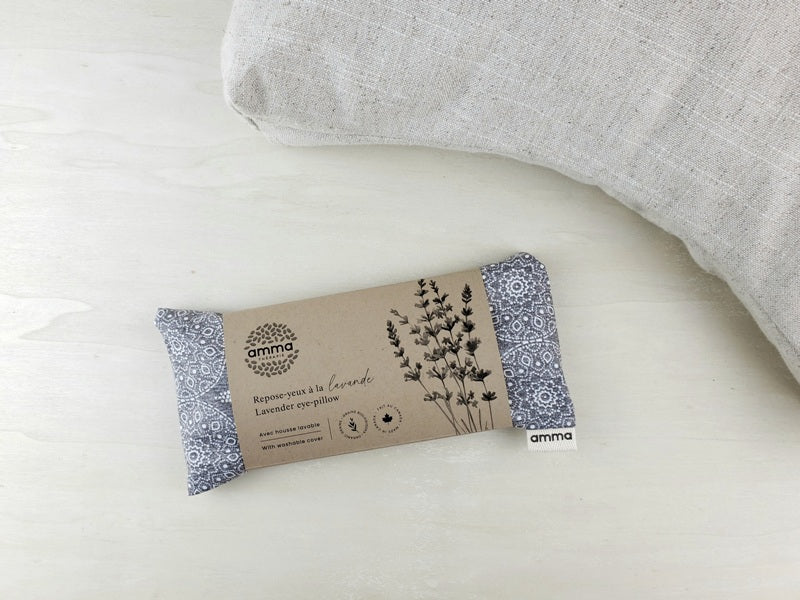 REPOSE-YEUX  AVEC HOUSSE - MANDALA GRIS