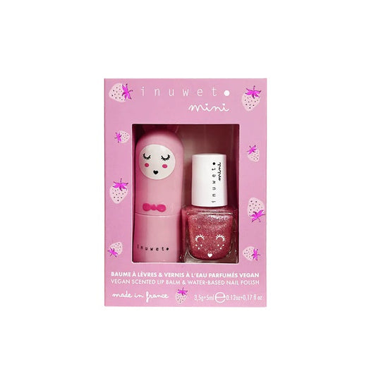 Duo baume fraise & vernis kids - Rose Pâle