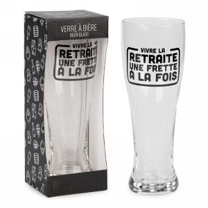 VERRE A BIERE ''VIVRE LA RETRAITE''