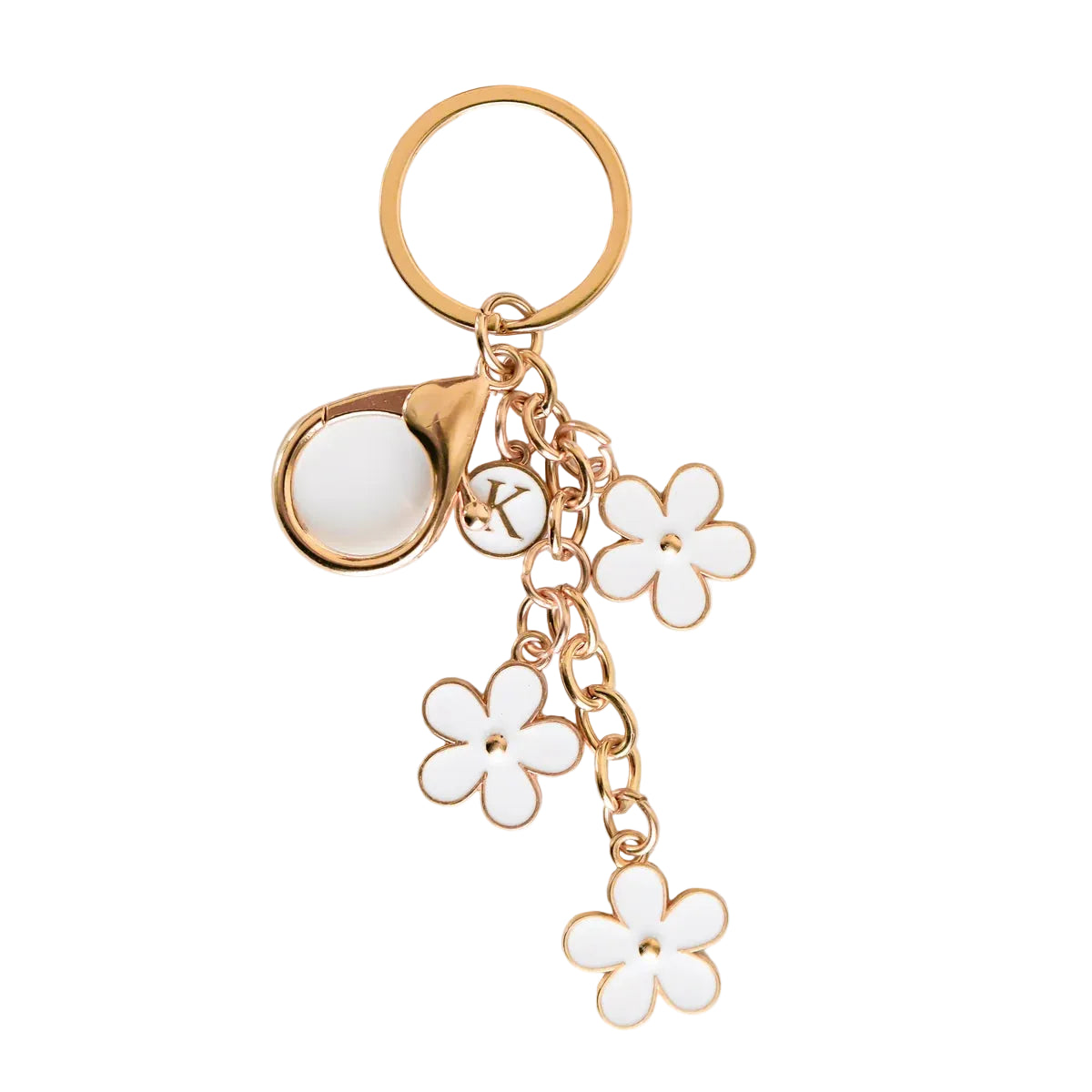 PORTE-CLE - DAISY BLANC