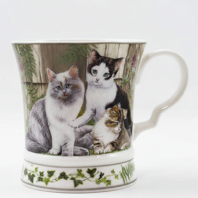 TASSE PORCELAINE + BOITE CHATS & OISEAU