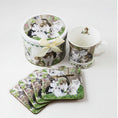 Charger l'image dans la visionneuse de la galerie, TASSE PORCELAINE + BOITE CHATS & OISEAU

