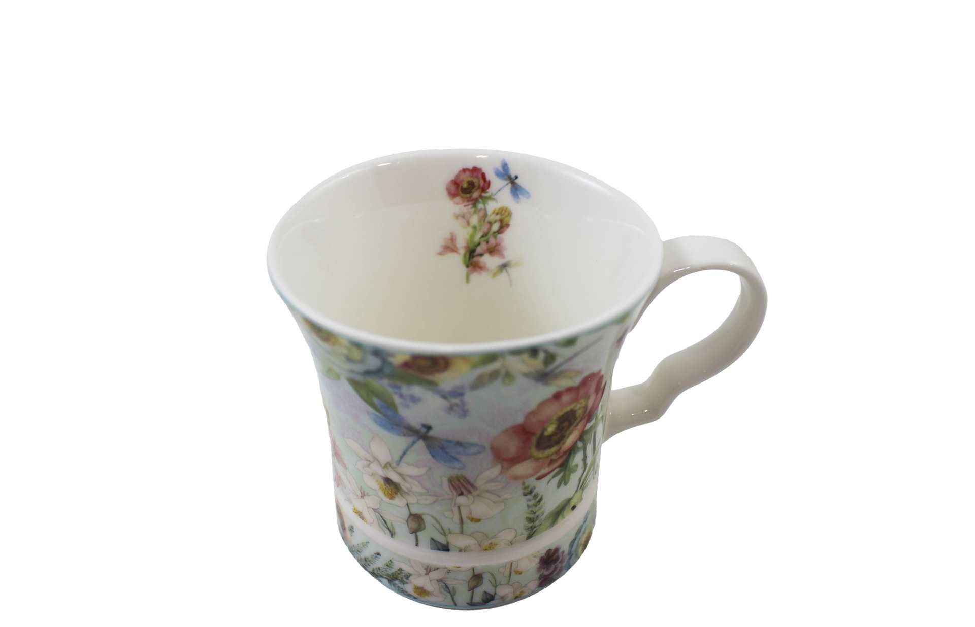 TASSE PORCELAINE + BOITE FLEUR & LIBELLULE