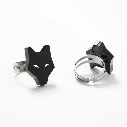 BAGUE RECY AJUSTABLE - LOUP NOIR