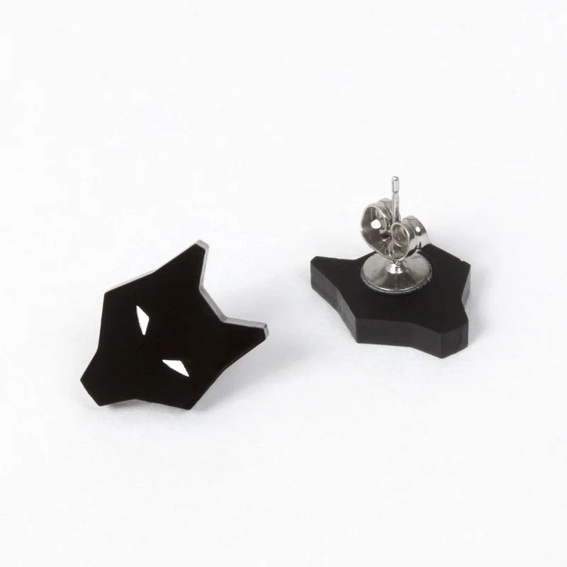 PAIRE BOUCLE OREILLE RECY - LOUP NOIR