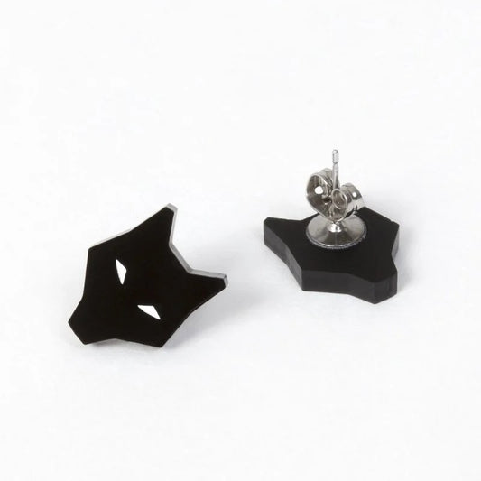 PAIRE BOUCLE OREILLE RECY - LOUP NOIR