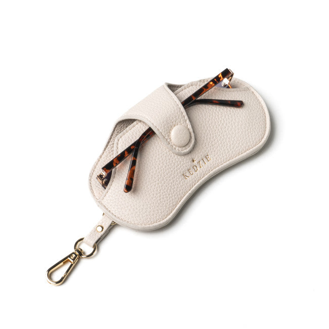 ETUI LUNETTE AVEC ATTACHE PIVOTANTE IVOIRE