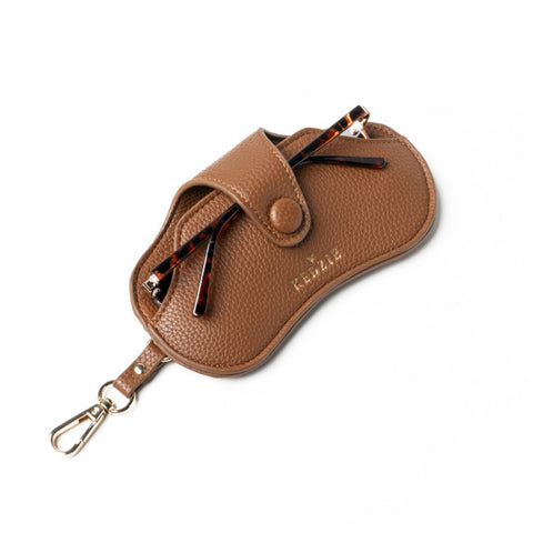 ETUI LUNETTE AVEC ATTACHE PIVOTANTE TAN