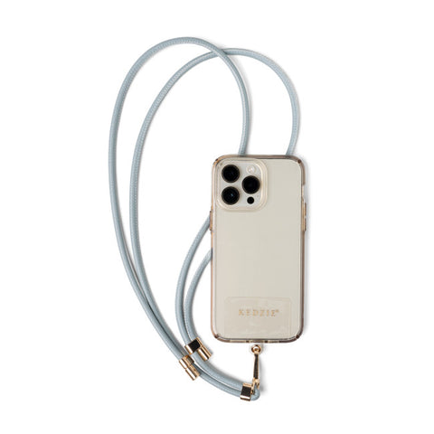 GANSE POUR CELLULAIRE CUIR VEG BLEU CIEL