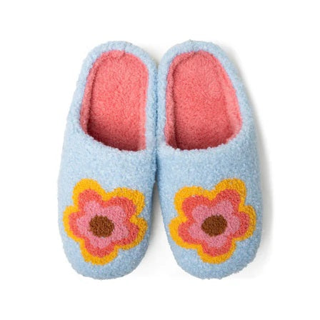 PANTOUFLE PELUCHE BLEU 