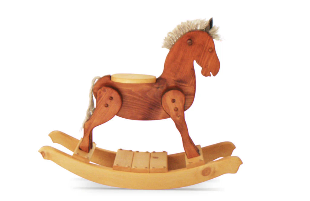 TRUSQUIN - CHEVAL A BASCULE EN BOIS 32" X 12" X 36" CERISIER