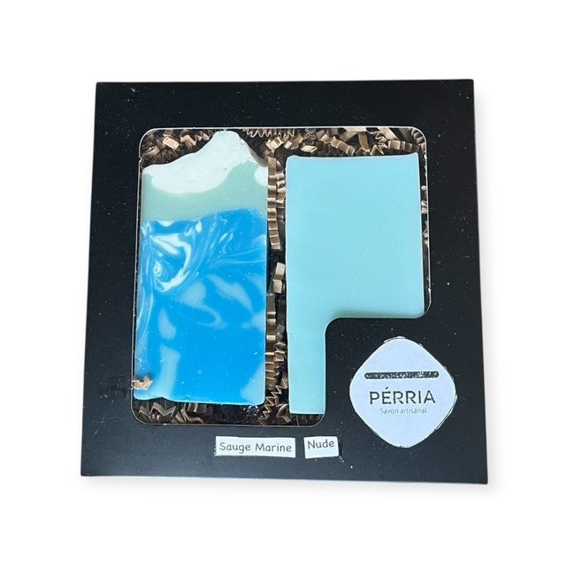 PÉRRIA SAVON ARTISANAL - COFFRET SAVON SAUGE MARINE & NUDE
