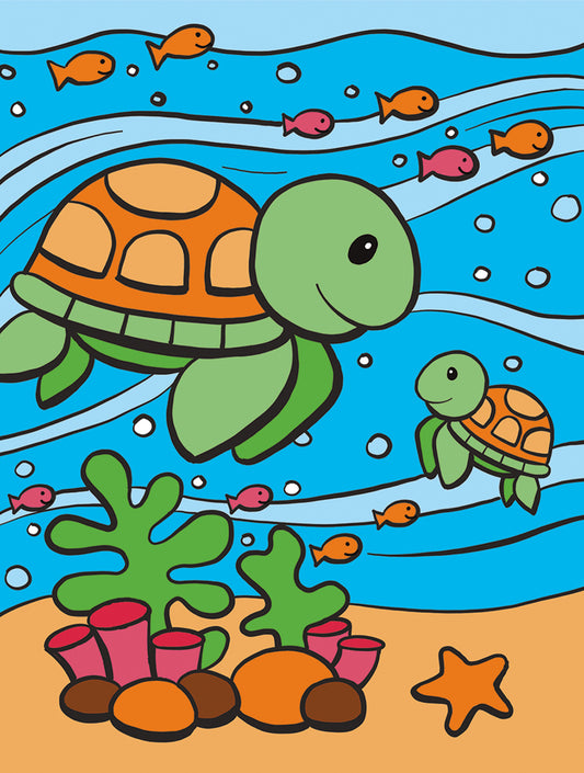 ROYAL - PEINTURE NUM "MY FIRST"TORTUE MER