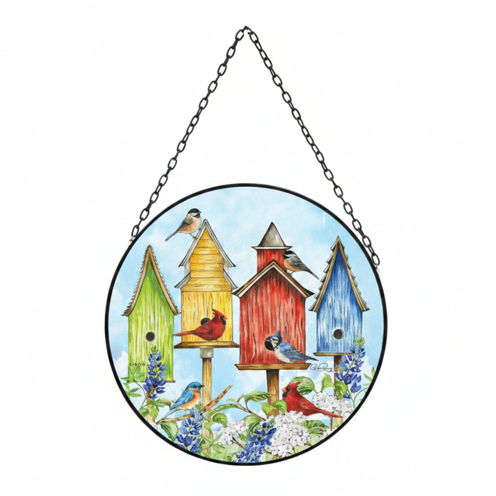 ATTRAPE-SOLEIL EN VITRAIL 8" - COLORFUL HOUSE