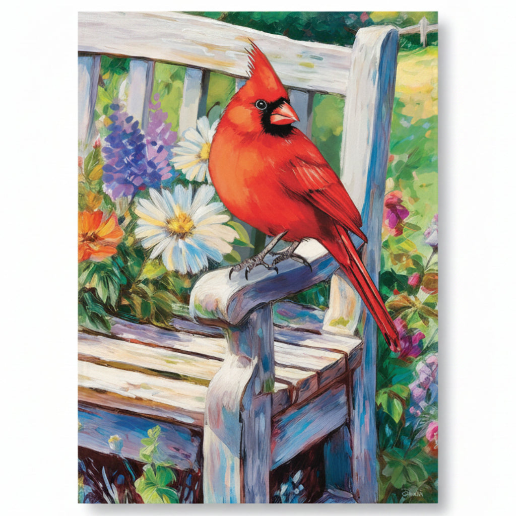 MINI DRAPEAU 12X18" - CARDINAL BENCH