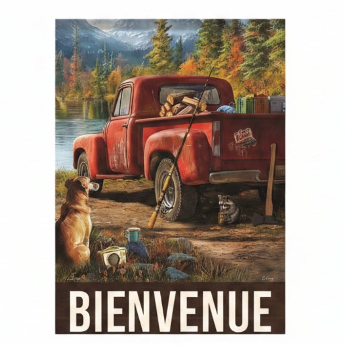 DRAPEAU 28X40" - BIENVENUE PASTIME RIVER